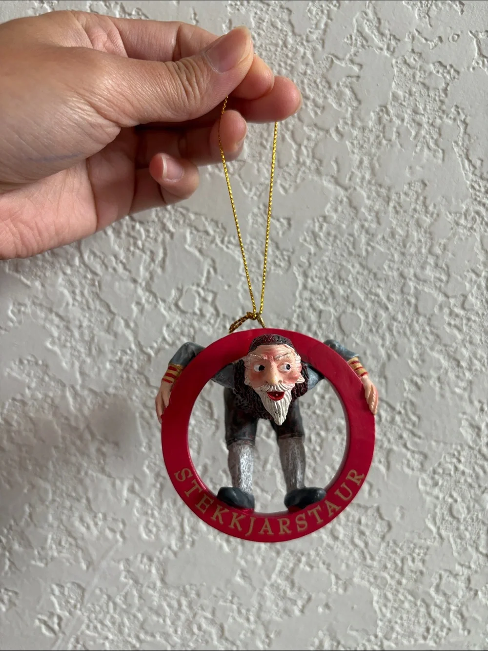 Stekkjarstaur Icelandic Yule Lads Ornament - Red - Picture 1 of 9